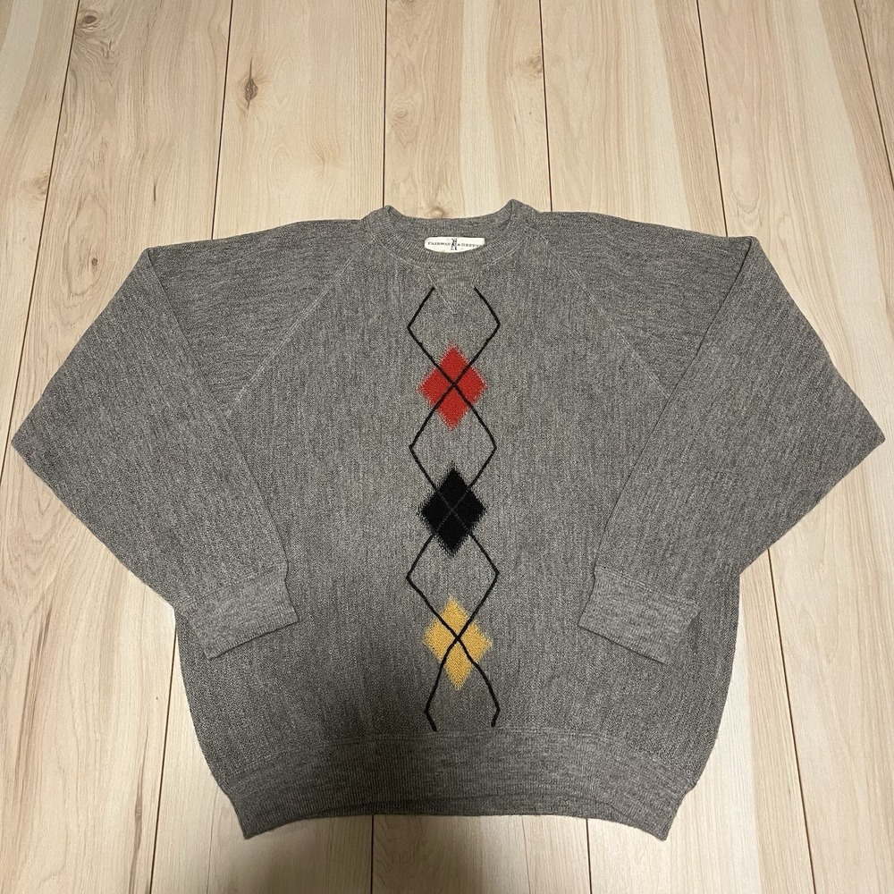 Fairway And Greene 100% Peruvian Alpaca Sweatshirt Crewneck Gray Mens Size Large